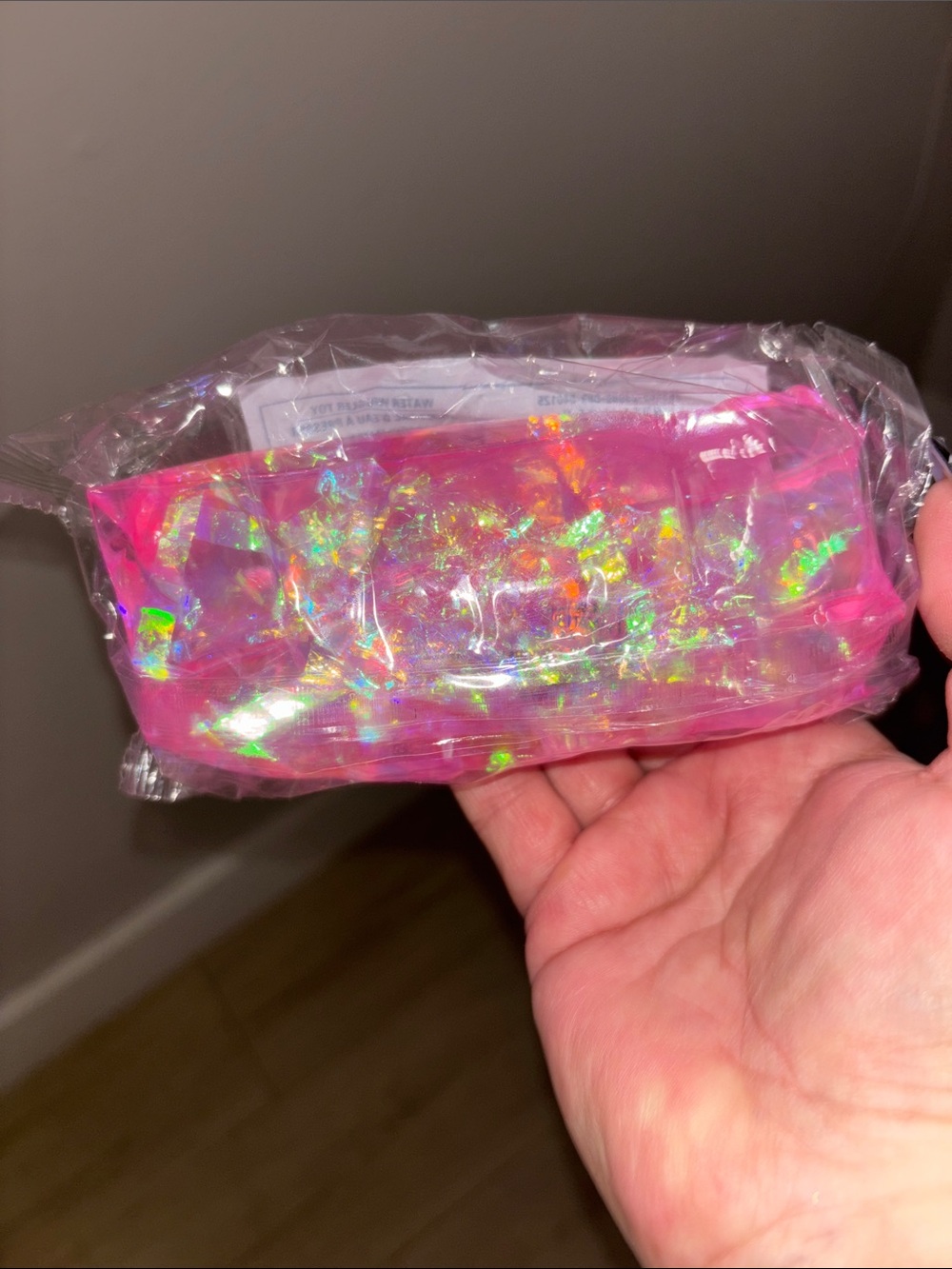 Pink Holographic Glitter squishy